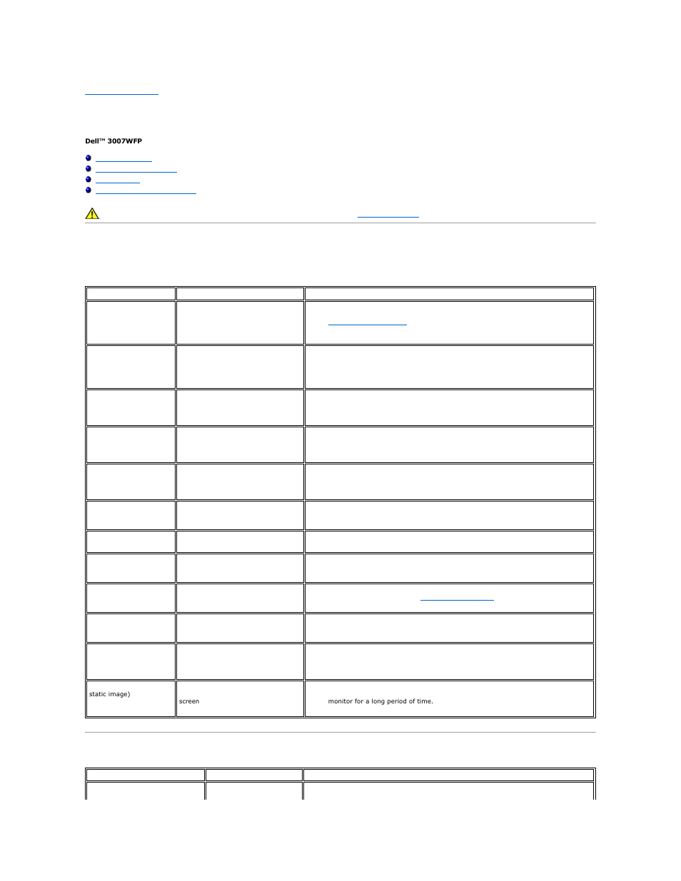 Solving problems, General problems, Product specific problems | Dell 3007WFP-HC Monitor User Manual | Page 23 / 25