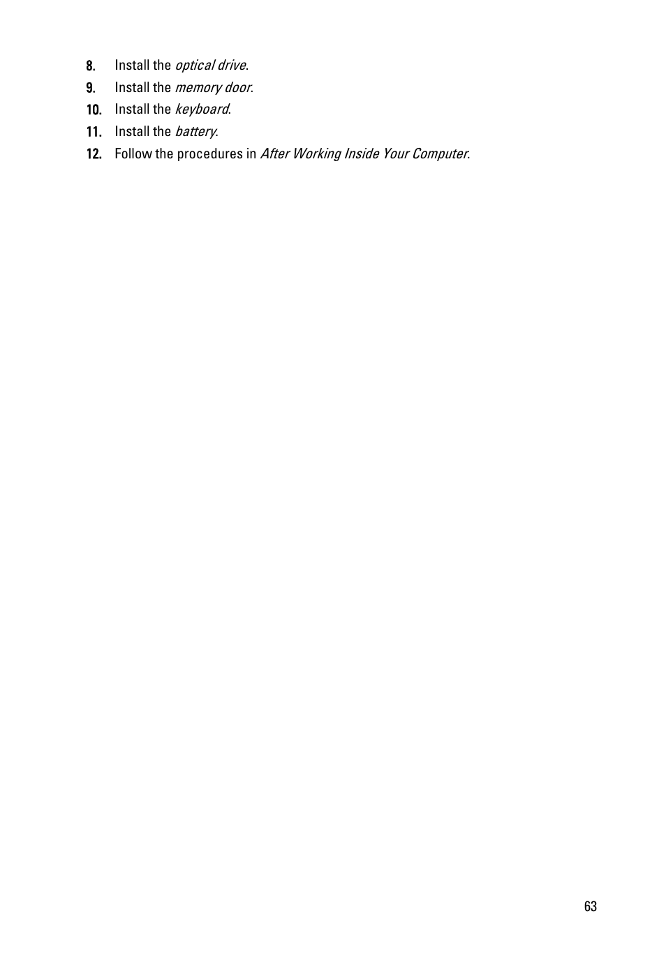 Dell Vostro 3450 (Early 2011) User Manual | Page 63 / 131