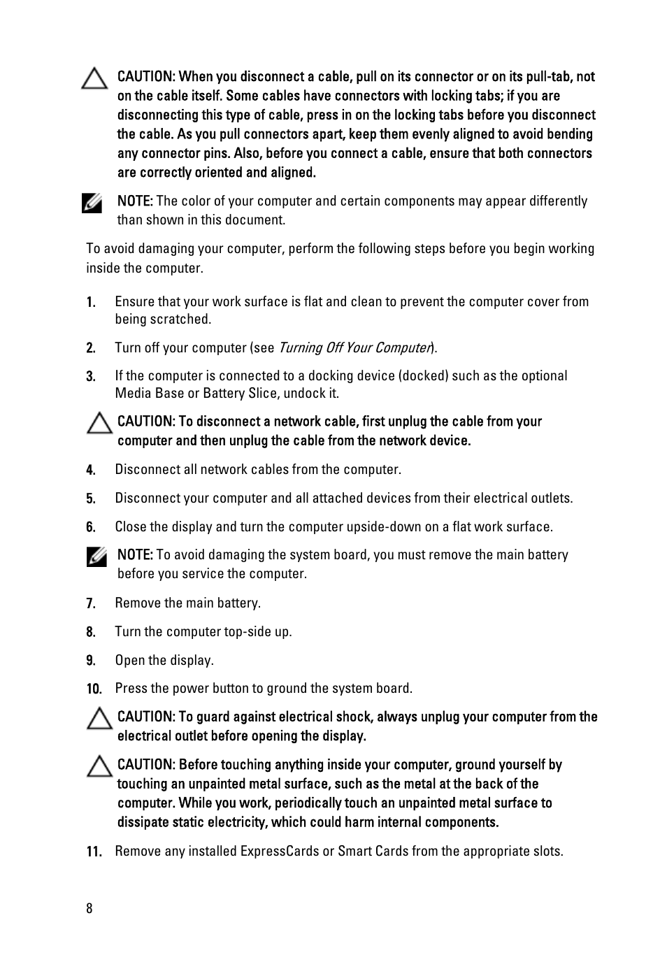 Dell Vostro 3450 (Early 2011) User Manual | Page 8 / 131
