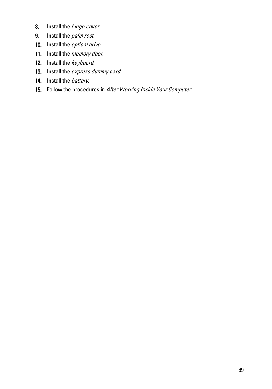 Dell Vostro 3450 (Early 2011) User Manual | Page 89 / 131