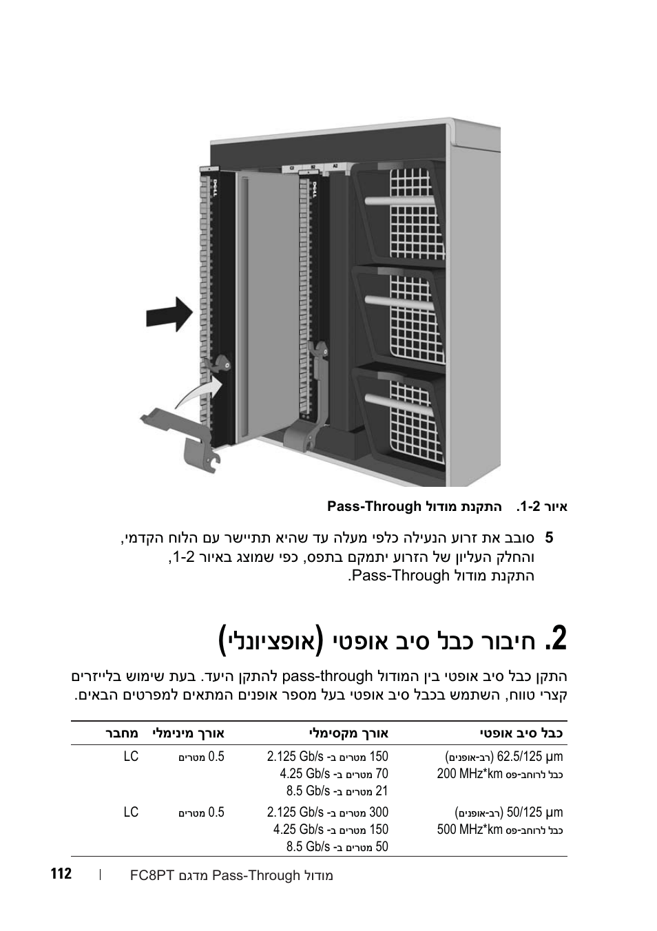 ילנויצפוא ) יטפוא ביס לבכ רוביח .2 | Dell POWEREDGE M1000E User Manual | Page 112 / 116