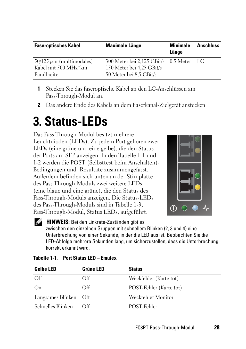 Status-leds | Dell POWEREDGE M1000E User Manual | Page 28 / 116