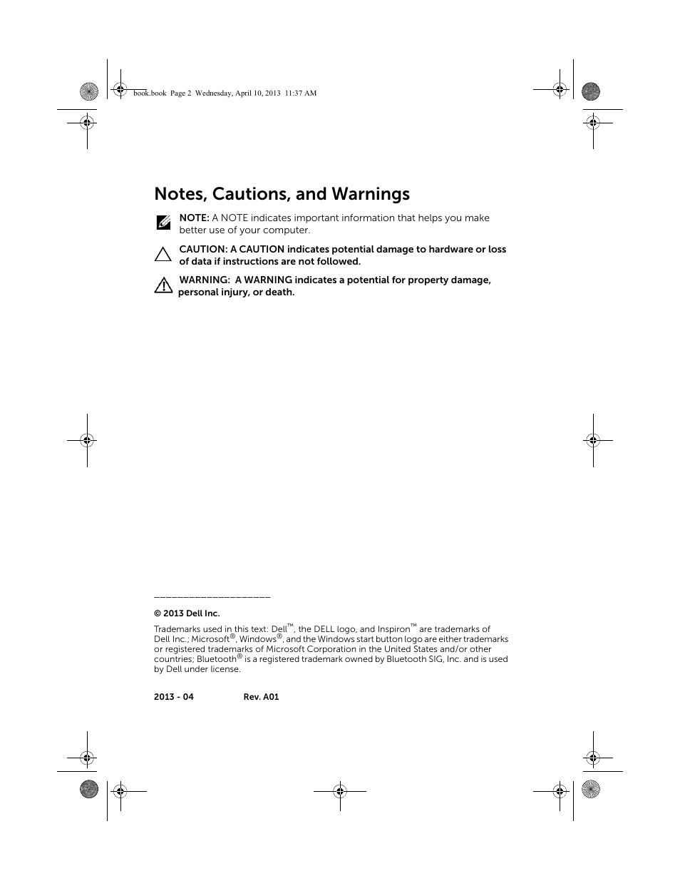 Dell Inspiron M431R (5435, Mid 2013) User Manual | Page 2 / 72