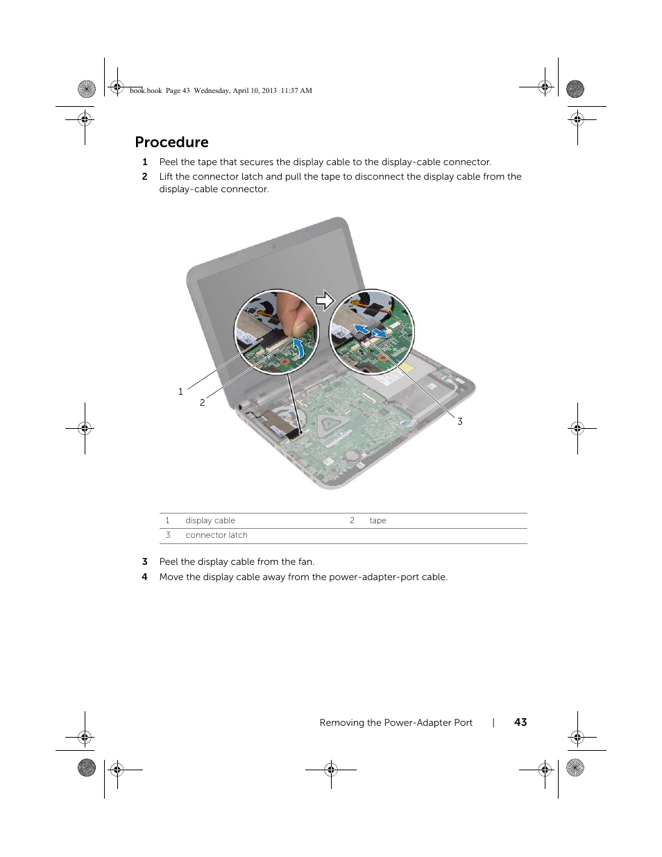 Procedure | Dell Inspiron M431R (5435, Mid 2013) User Manual | Page 43 / 72