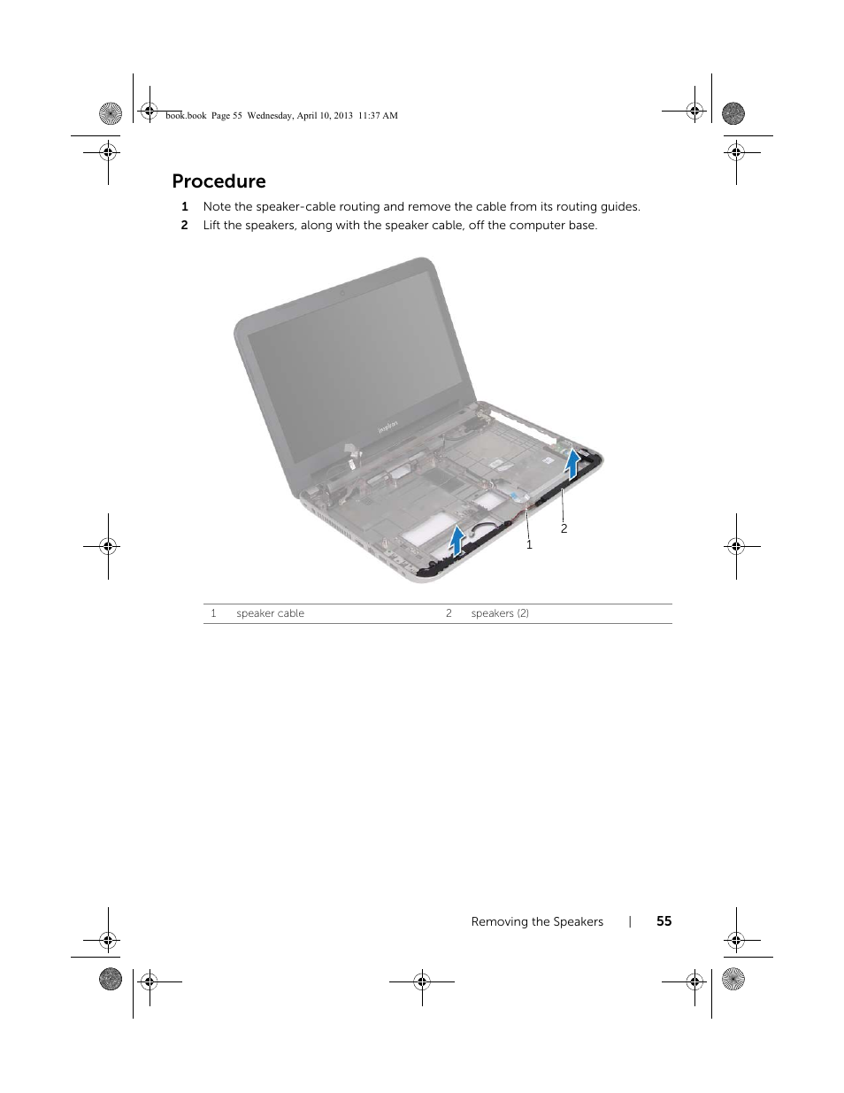 Procedure | Dell Inspiron M431R (5435, Mid 2013) User Manual | Page 55 / 72
