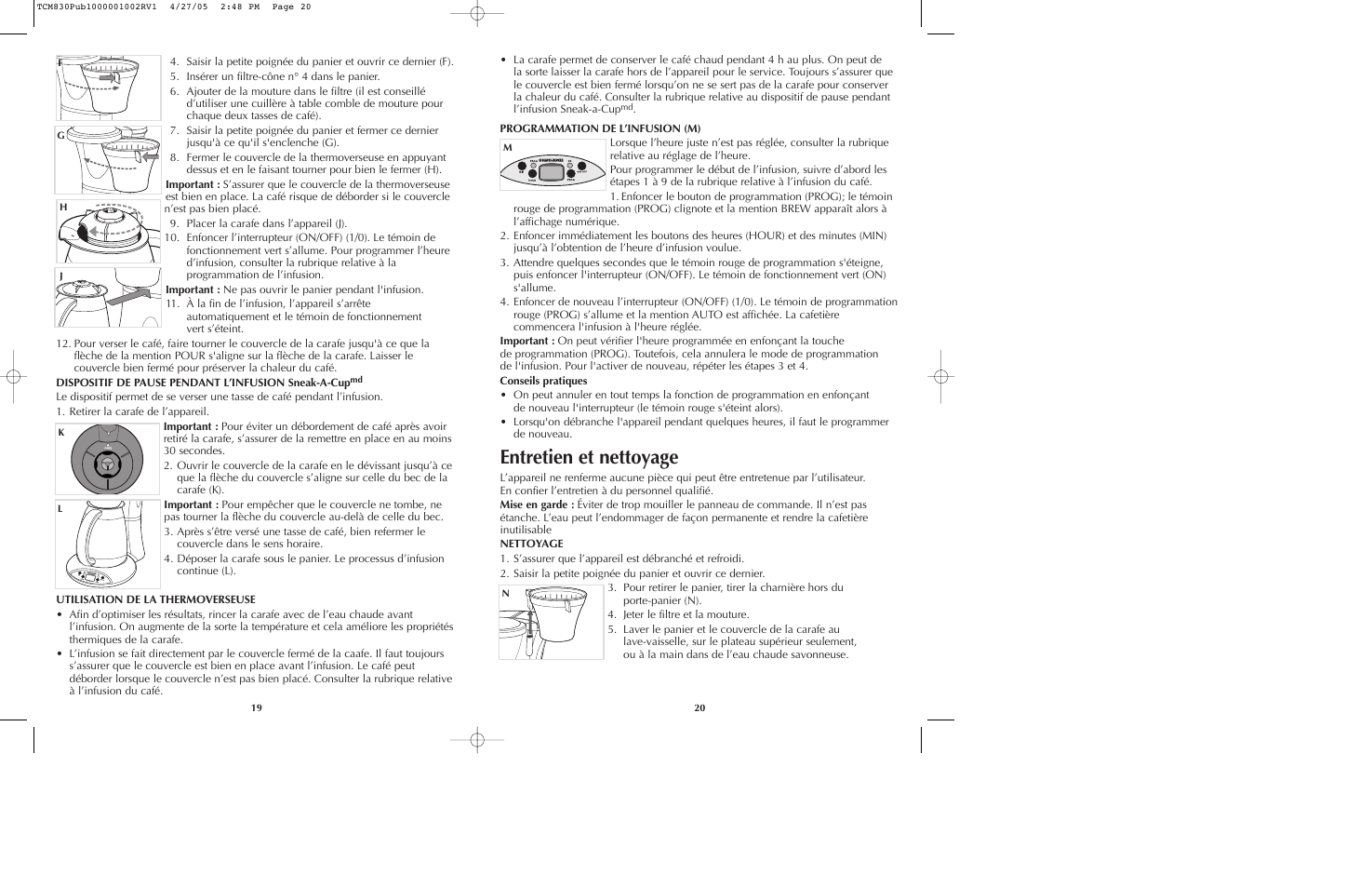 Entretien et nettoyage | Black & Decker TCM830 User Manual | Page 11 / 15