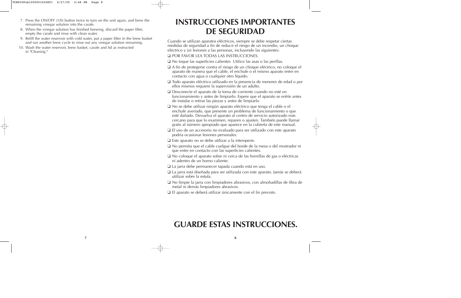 Black & Decker TCM830 User Manual | Page 5 / 15