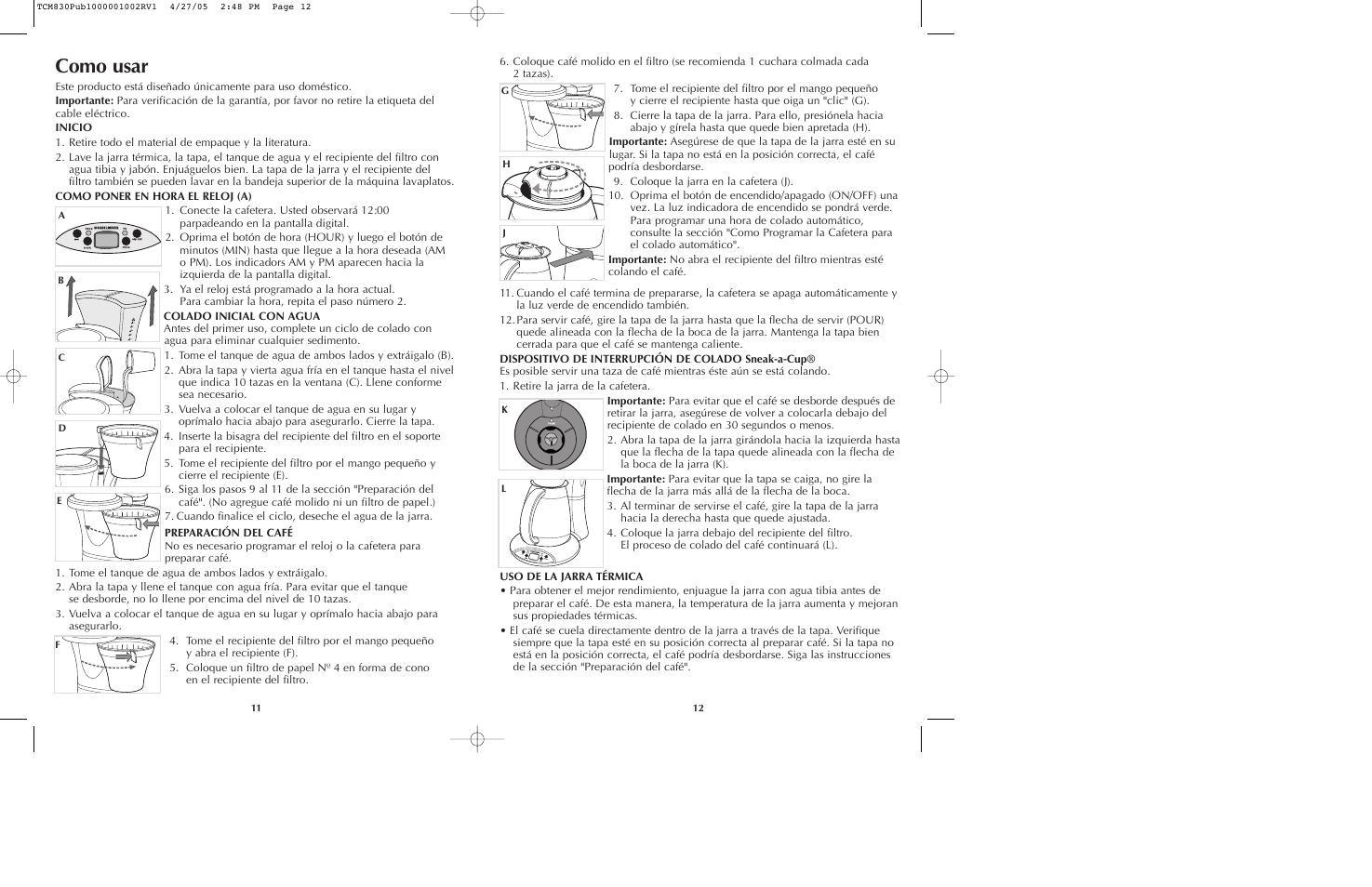 Como usar | Black & Decker TCM830 User Manual | Page 7 / 15
