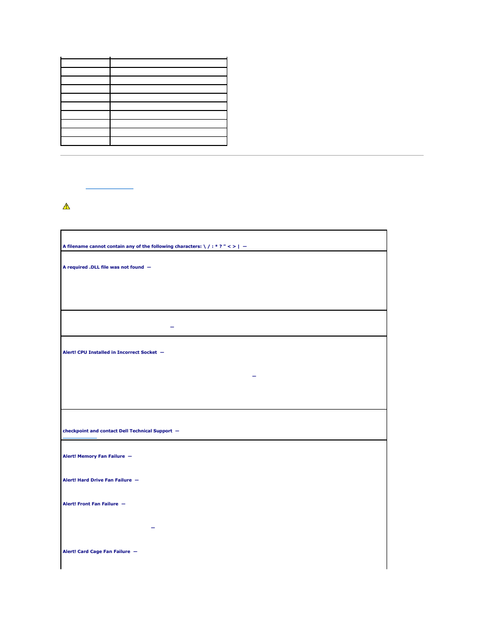 Error messages | Dell Precision 690 User Manual | Page 139 / 167