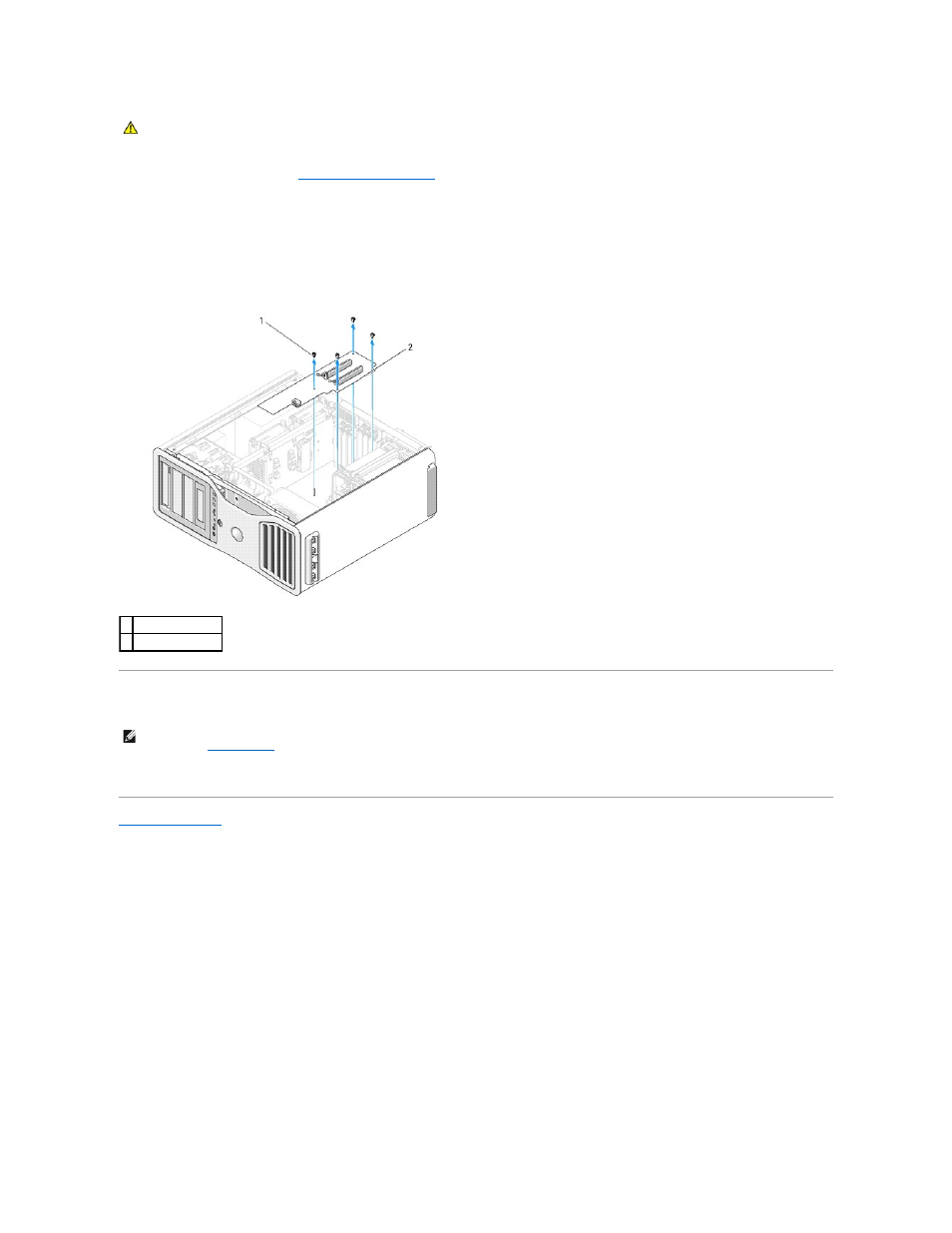 Replacing the optional graphics riser card | Dell Precision 690 User Manual | Page 44 / 167