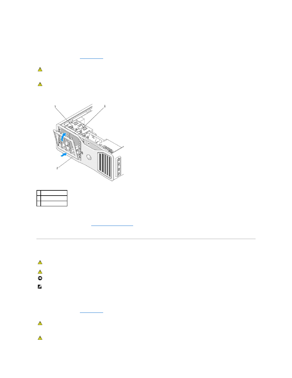 Floppy drive, Replacing the drive panel, Removing a floppy drive | Dell Precision 690 User Manual | Page 66 / 167