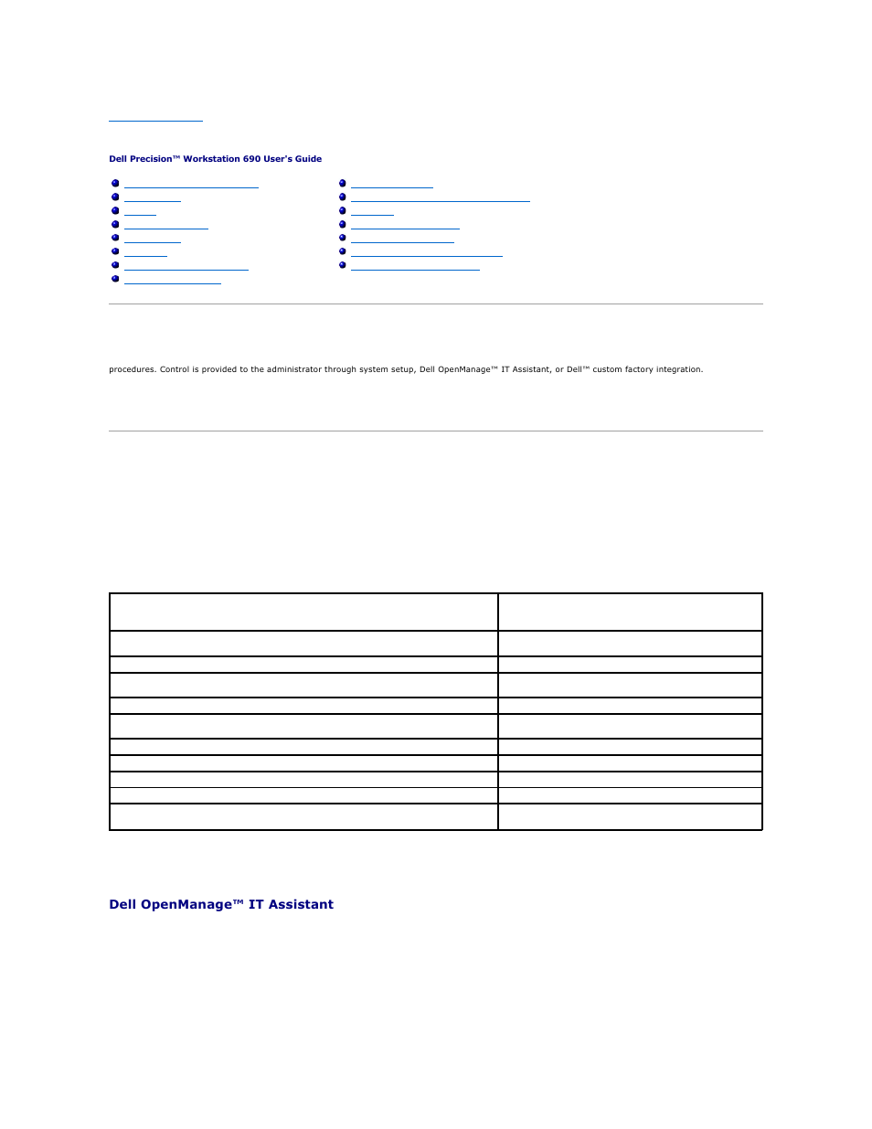 Advanced features, Legacyselect technology control, Manageability | Alert standard format, Dell openmanage™ it assistant | Dell Precision 690 User Manual | Page 8 / 167