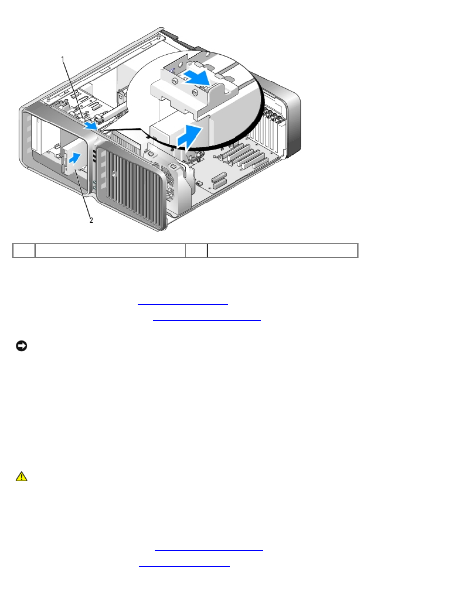 Cd/dvd drive, Removing a cd/dvd drive | Dell XPS 710 H2C User Manual | Page 50 / 87