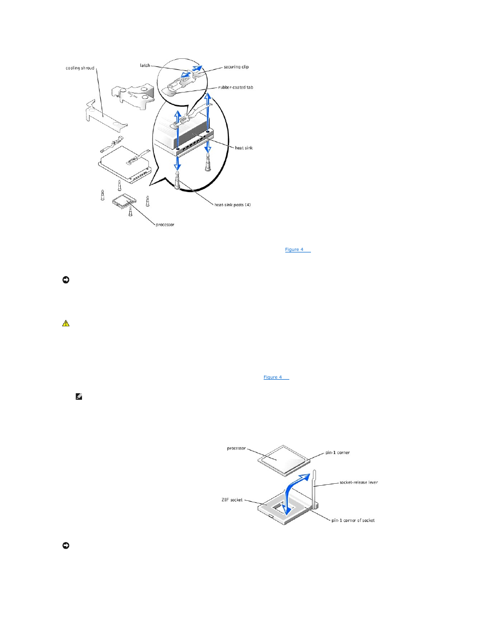 Installing a processor | Dell PowerVault 725N (Rackmount NAS Appliance) User Manual | Page 40 / 50