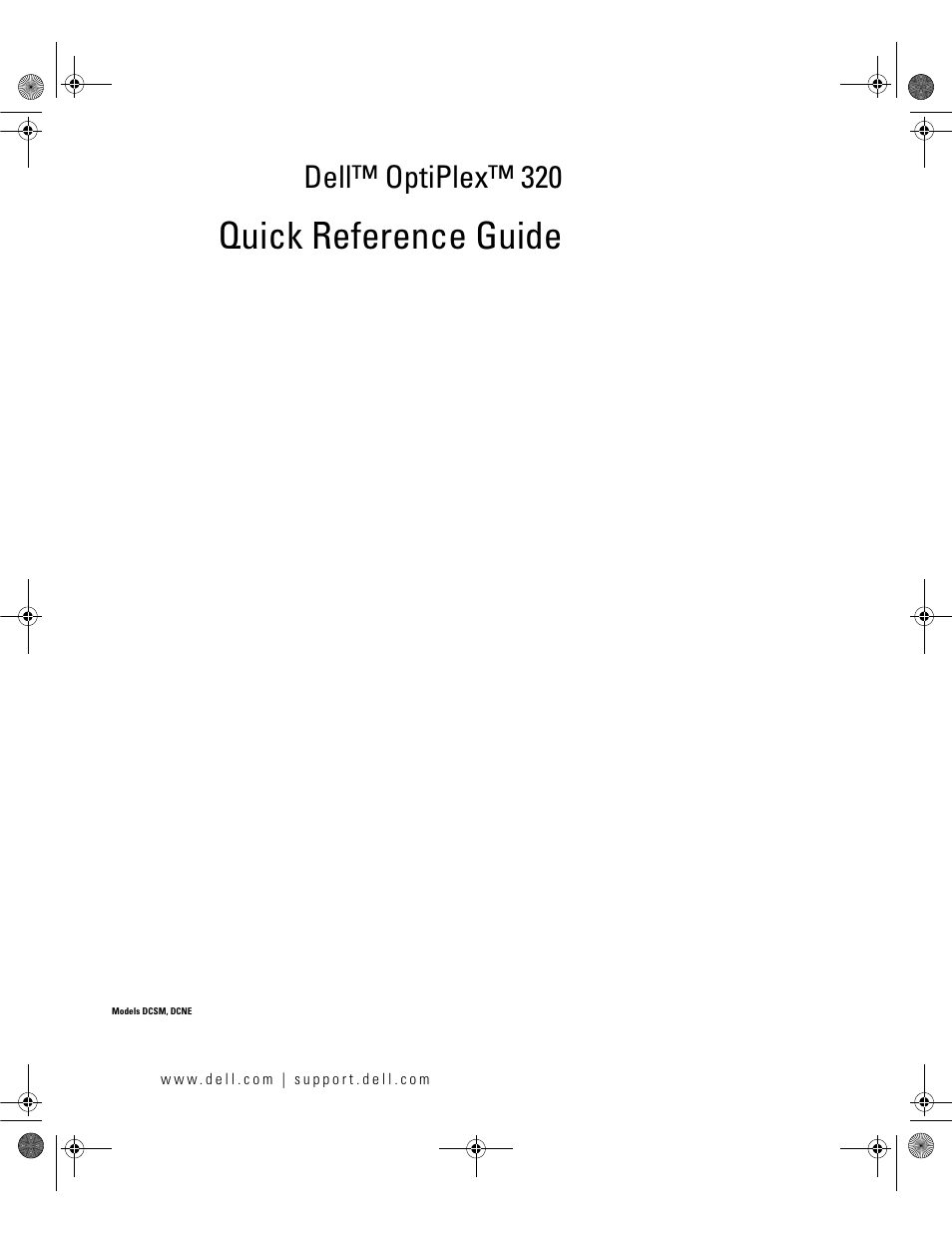 Dell OptiPlex 320 User Manual | 44 pages