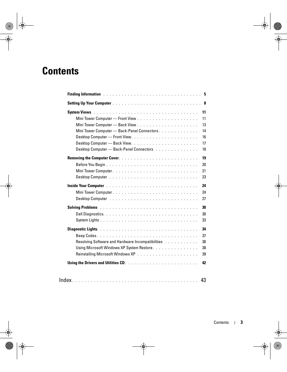 Dell OptiPlex 320 User Manual | Page 3 / 44