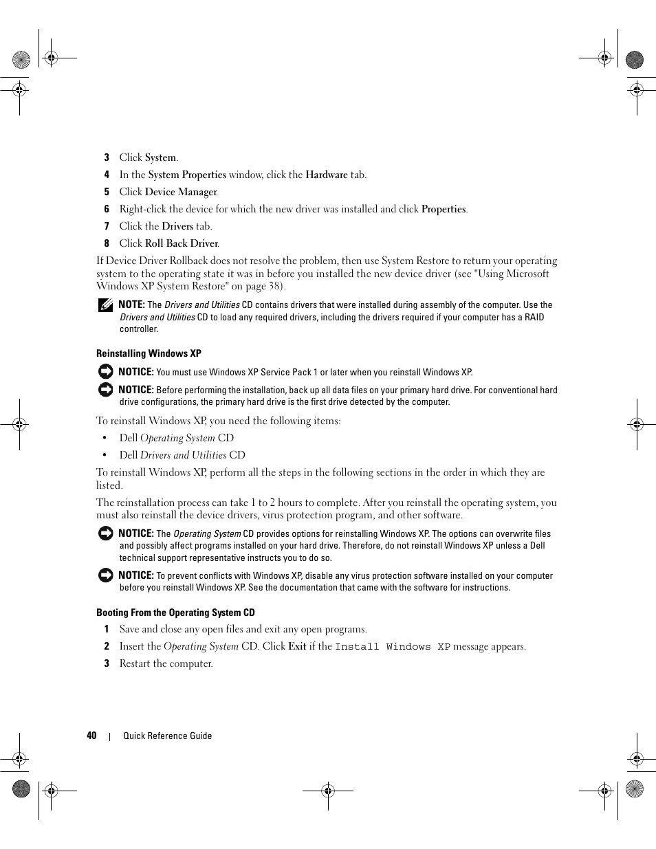 Dell OptiPlex 320 User Manual | Page 40 / 44
