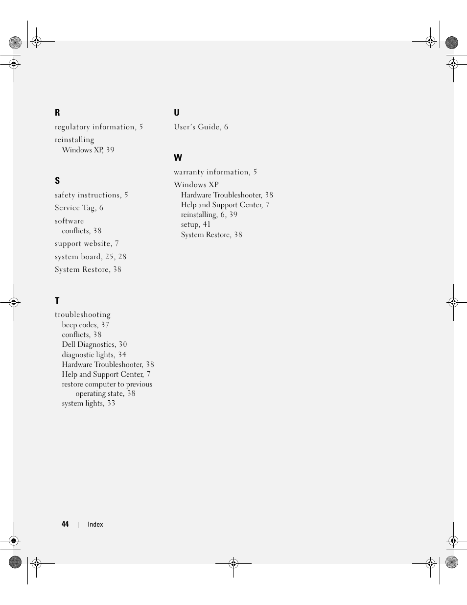 Dell OptiPlex 320 User Manual | Page 44 / 44