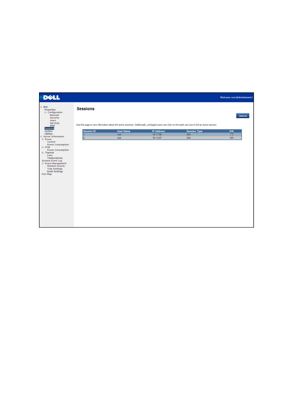 Sessions | Dell PowerEdge C410x User Manual | Page 16 / 54