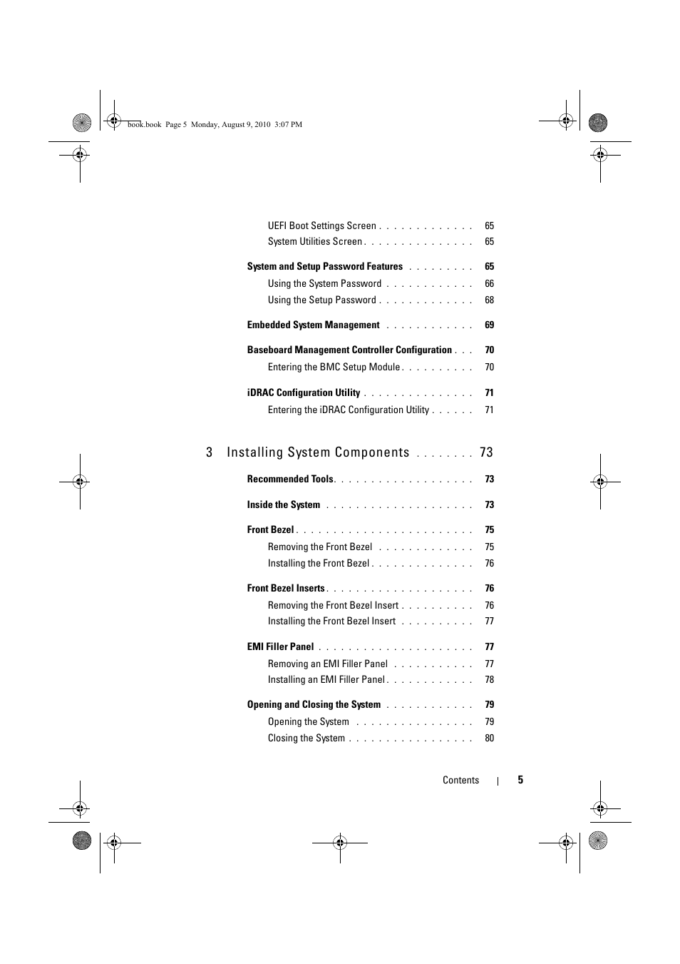 3 installing system components | Dell PowerVault NX200 User Manual | Page 5 / 166