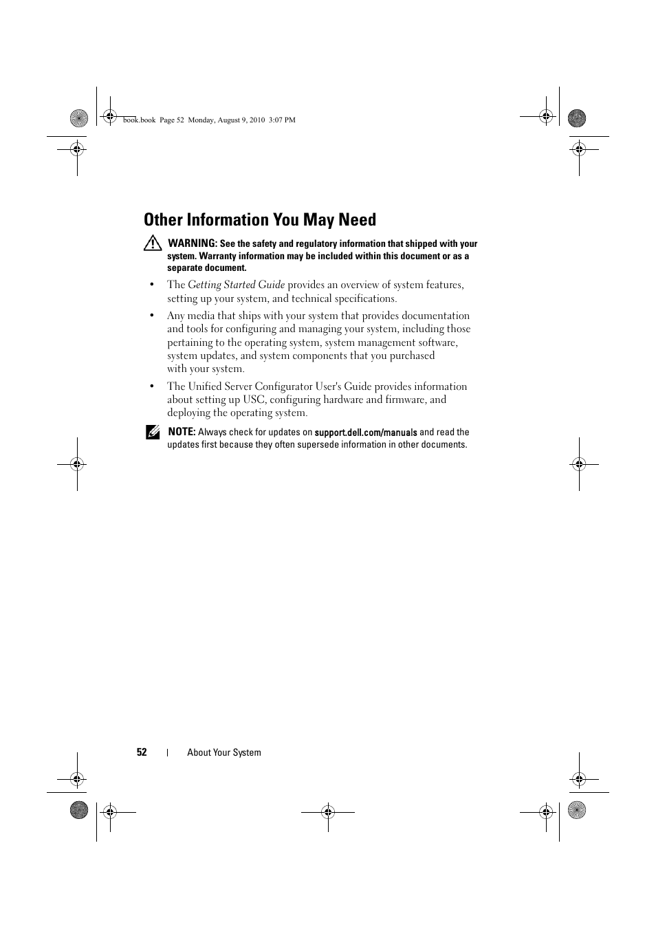 Other information you may need | Dell PowerVault NX200 User Manual | Page 52 / 166