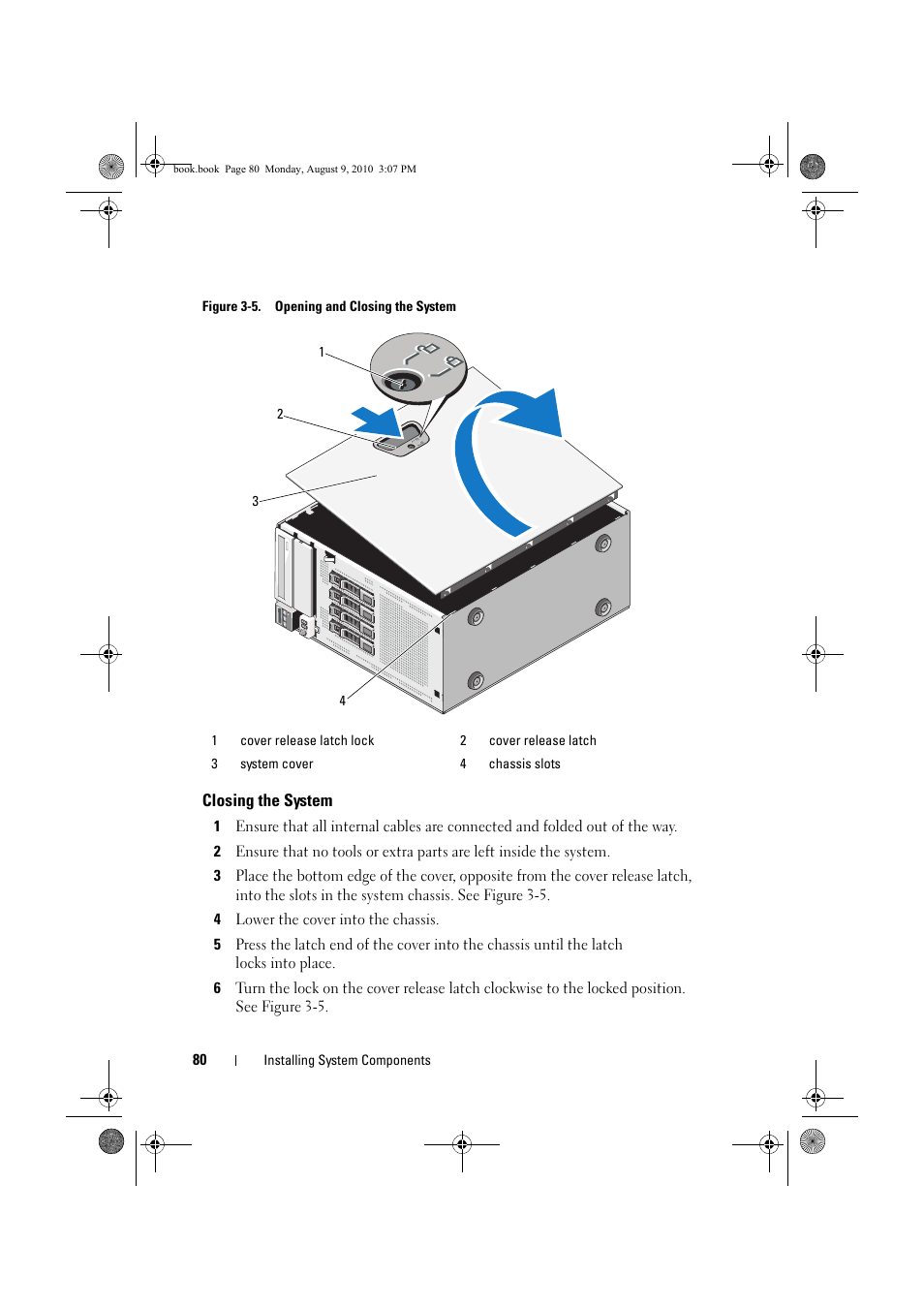 Closing the system | Dell PowerVault NX200 User Manual | Page 82 / 166
