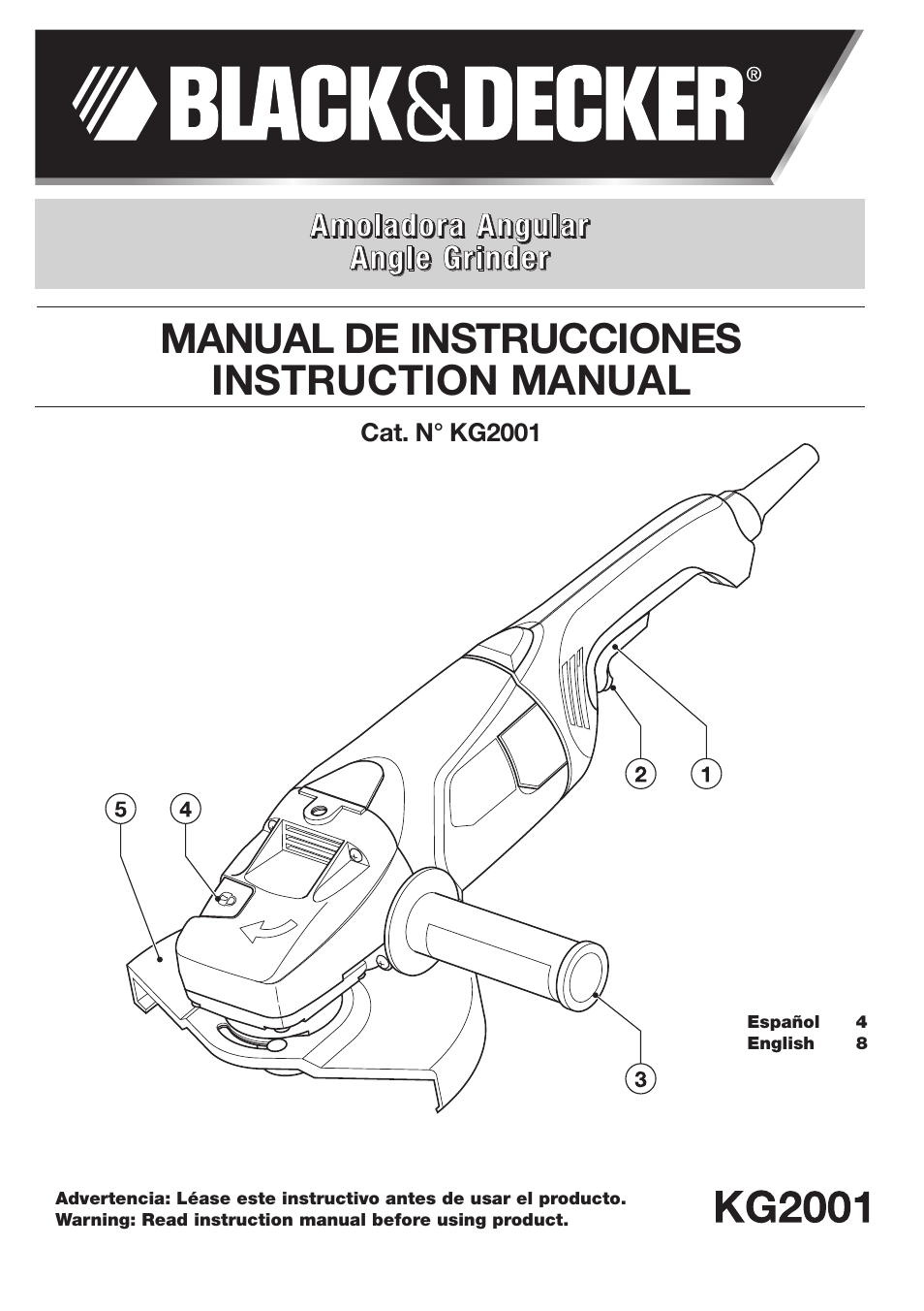 Black & Decker KG2001 User Manual | 11 pages