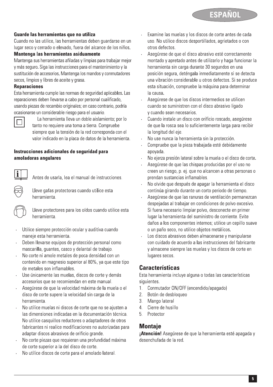 Black & Decker KG2001 User Manual | Page 5 / 11
