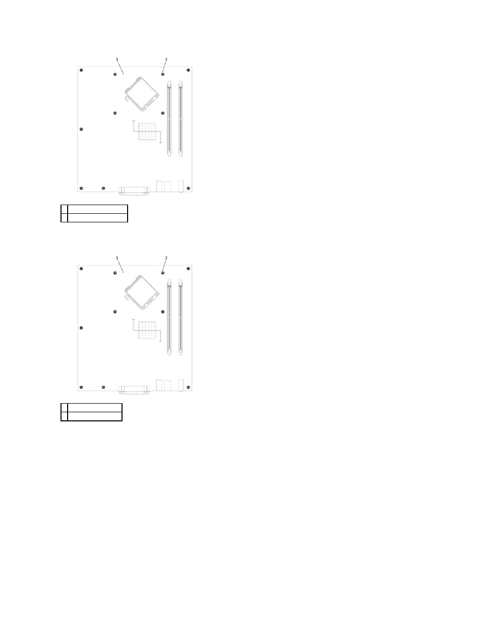 Desktop system board screws, Small form factor system board screws | Dell OptiPlex GX520 User Manual | Page 119 / 229