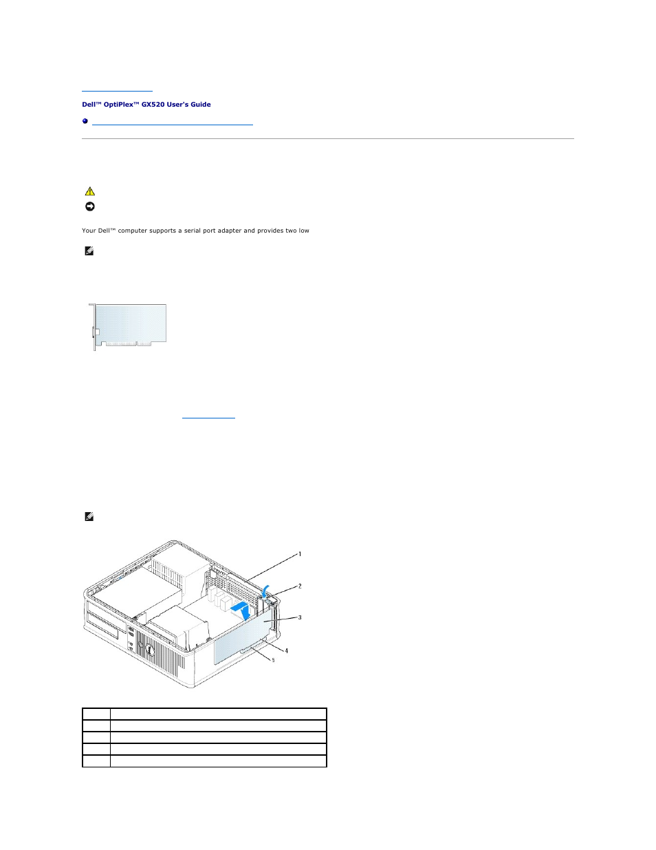 Pci and pci express cards and serial port adapters, Pci cards | Dell OptiPlex GX520 User Manual | Page 126 / 229