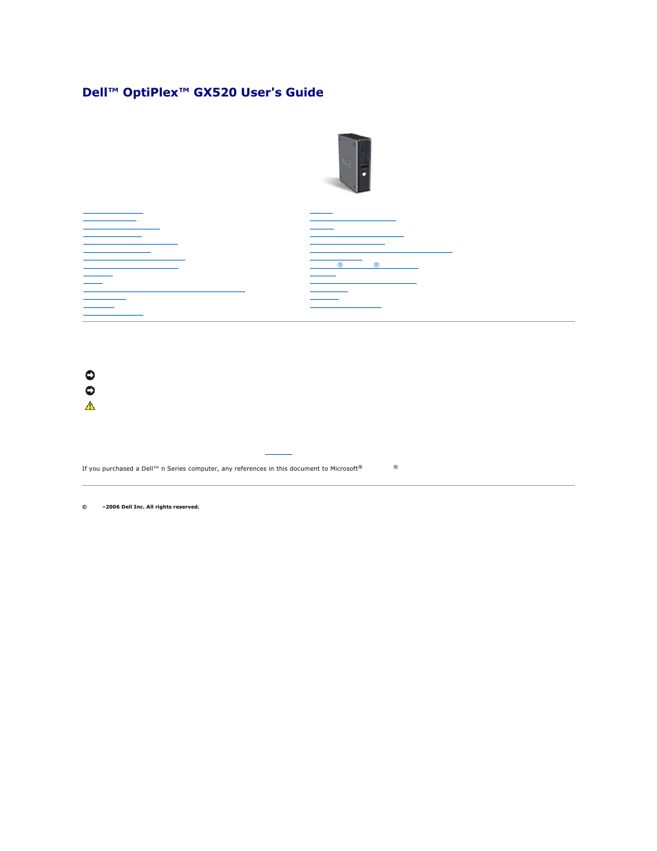 Dell™ optiplex™ gx520 user's guide, Desktop computer | Dell OptiPlex GX520 User Manual | Page 26 / 229