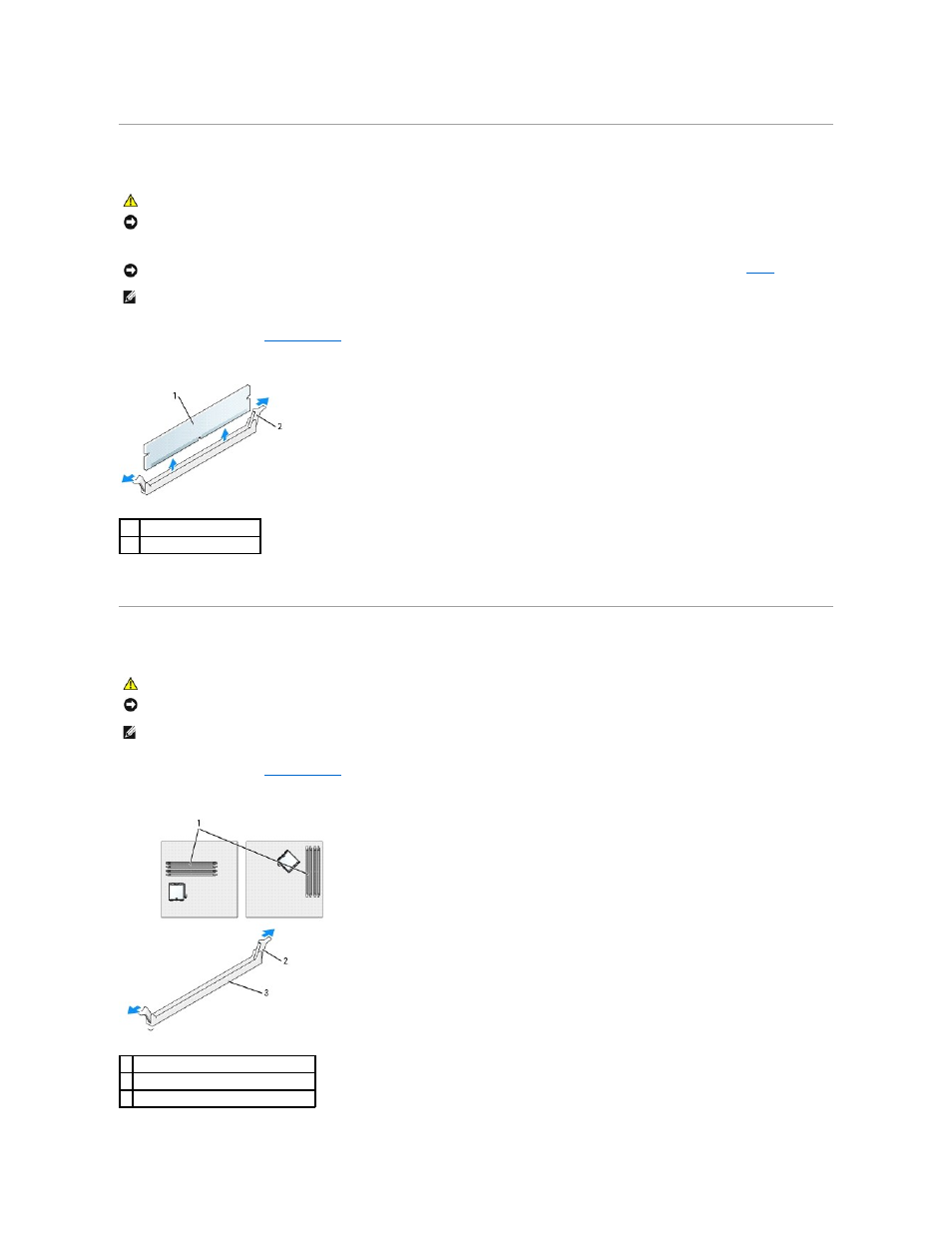 Removing memory, Replacing/adding additional memory | Dell OptiPlex GX520 User Manual | Page 54 / 229