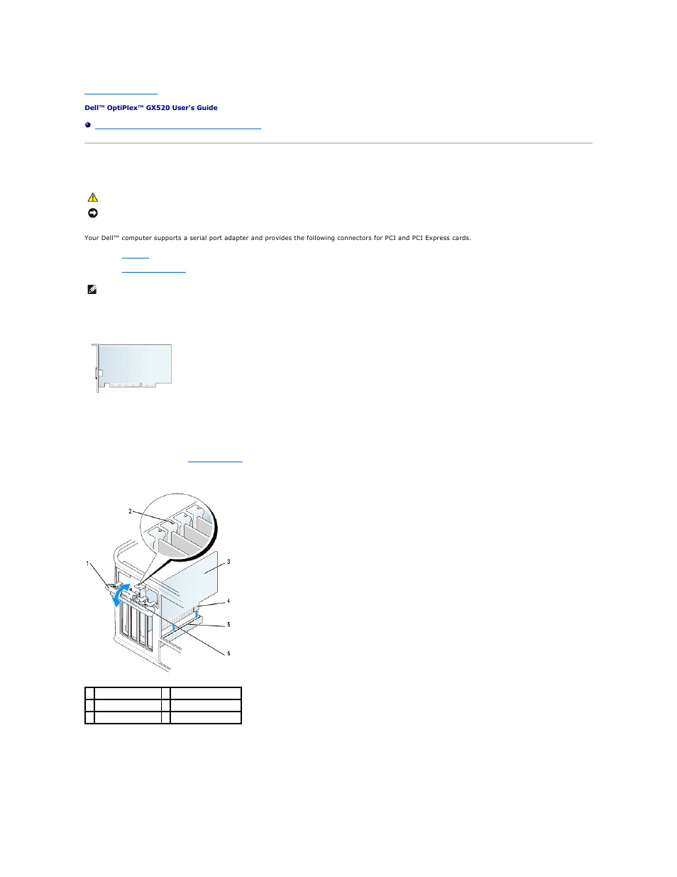 Pci and pci express cards and serial port adapters, Pci cards | Dell OptiPlex GX520 User Manual | Page 64 / 229