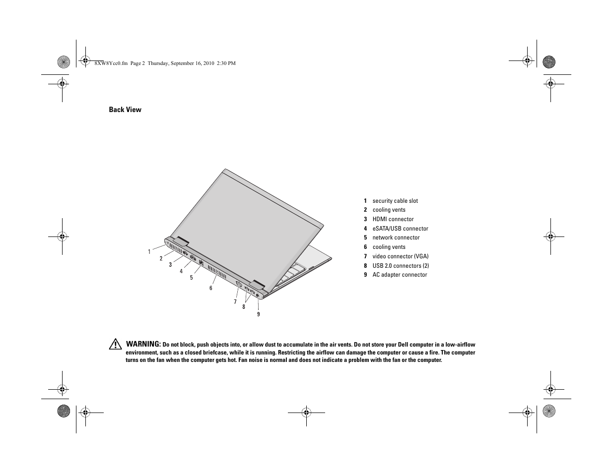 Dell Vostro V130 (Late 2010) User Manual | Page 2 / 6