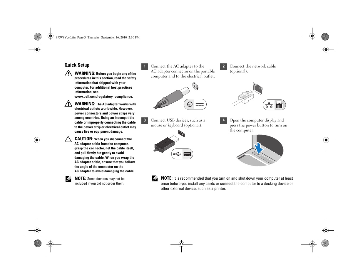 Dell Vostro V130 (Late 2010) User Manual | Page 3 / 6