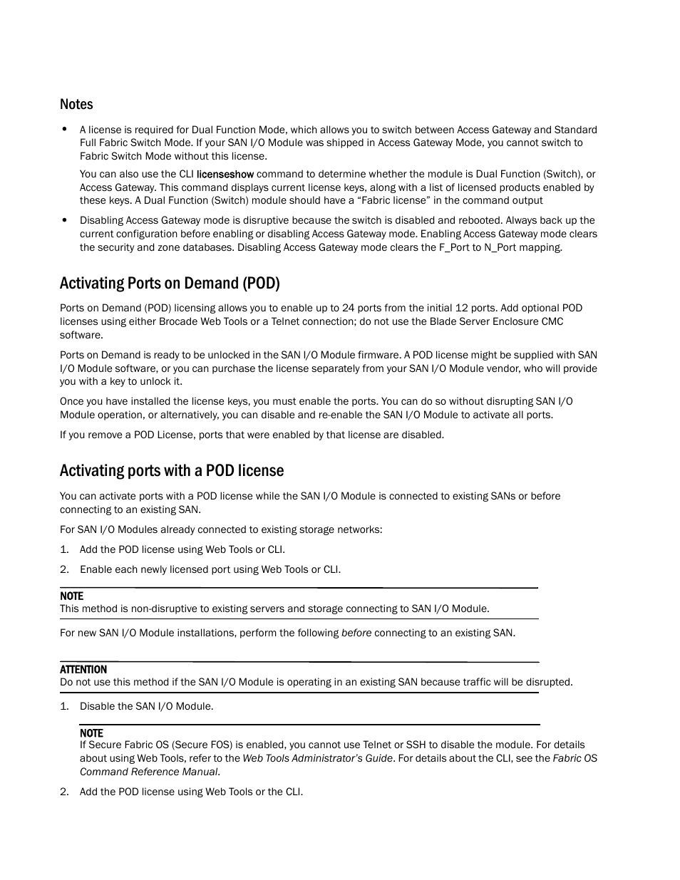 Activating ports on demand (pod), Activating ports with a pod license | Dell PowerEdge M805 User Manual | Page 12 / 14