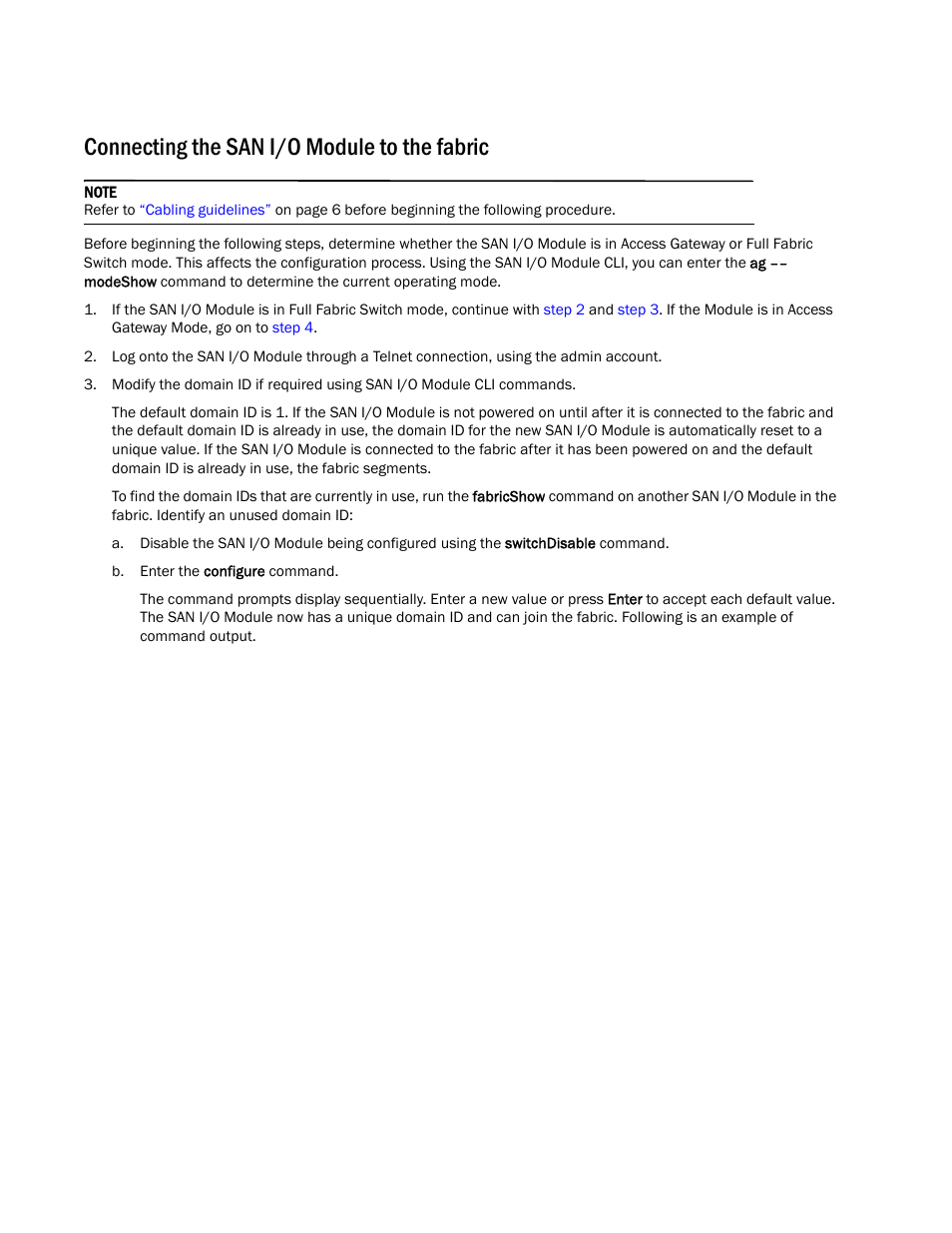 Connecting the san i/o module to the fabric | Dell PowerEdge M805 User Manual | Page 8 / 14