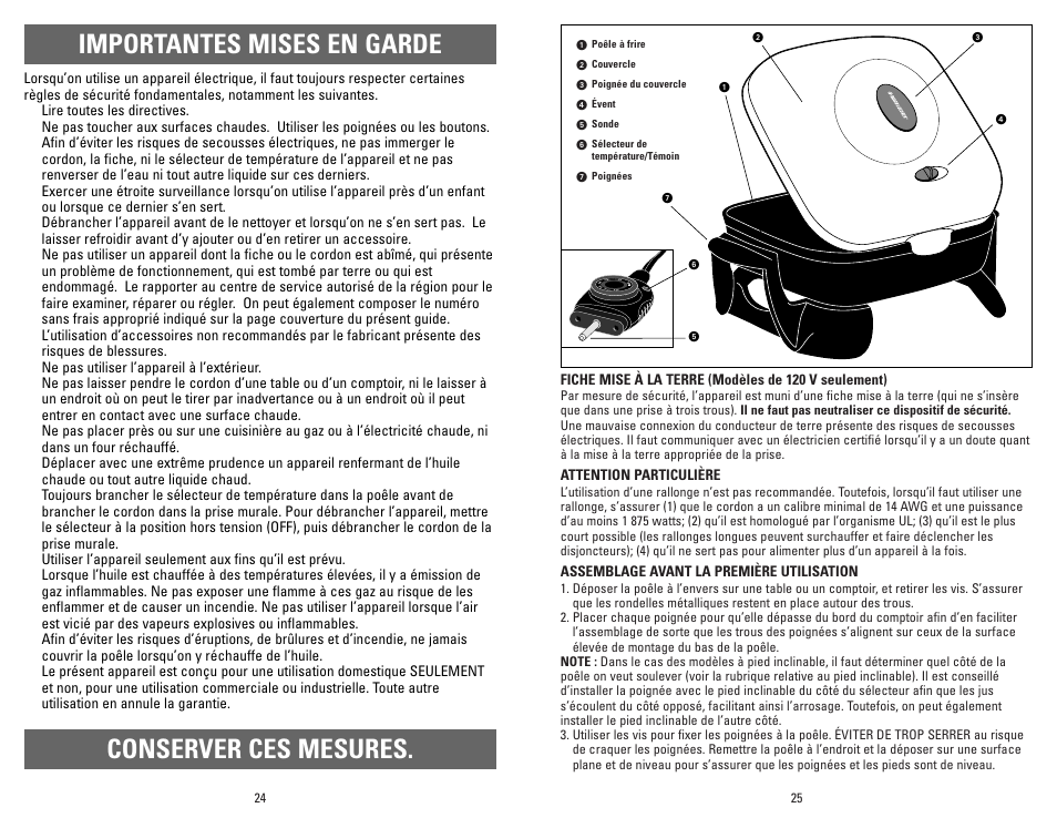 Importantes mises en garde conserver ces mesures | Black & Decker SK300 User Manual | Page 13 / 18