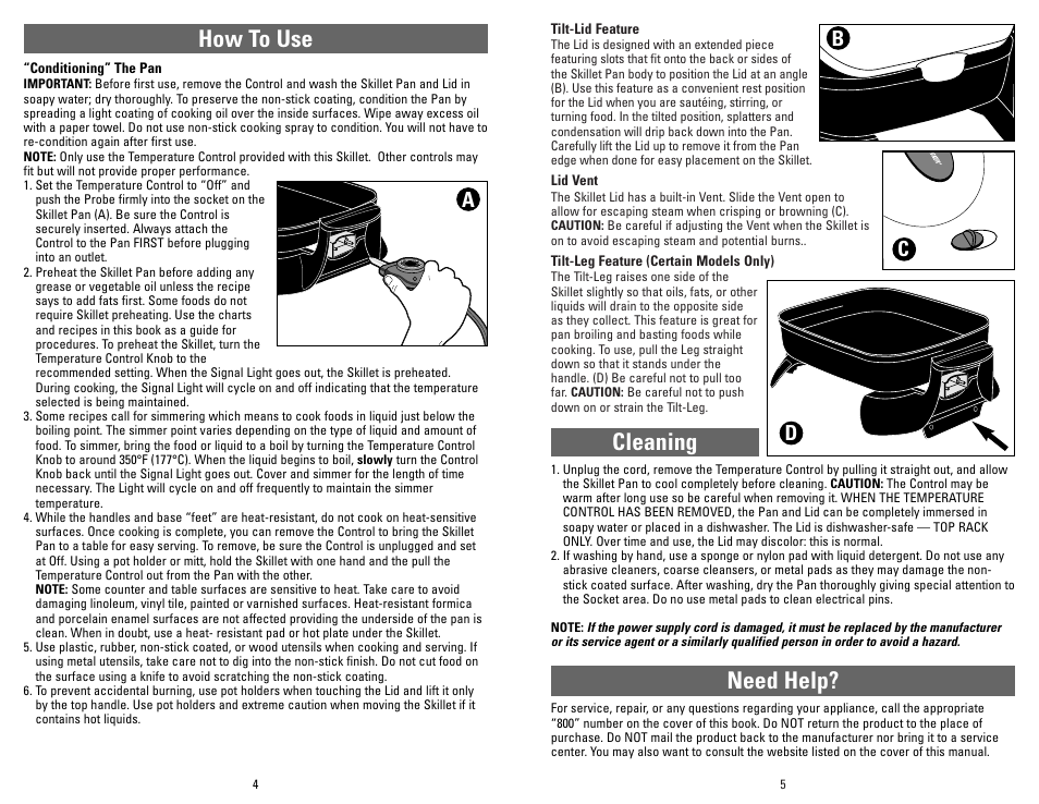 Cleaning, How to use, Need help | Ab d c | Black & Decker SK300 User Manual | Page 3 / 18