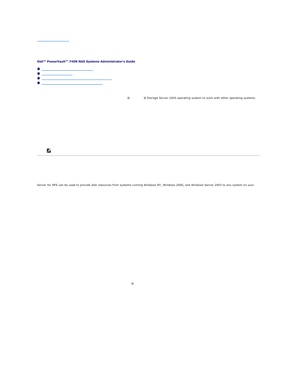 Configuring systems in a heterogeneous environment, Server for network file system (nfs), Nfs write cache | User name mapping | Dell PowerVault 745N User Manual | Page 64 / 89