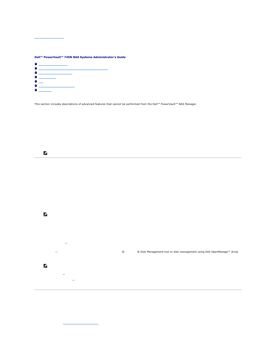 Advanced features, Using the nas utilities | Dell PowerVault 745N User Manual | Page 77 / 89