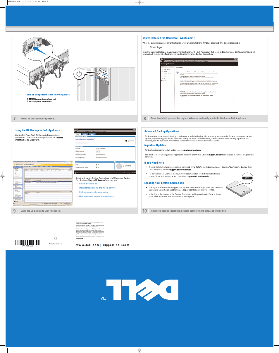 Dell PowerVault DL2000 User Manual | Page 2 / 2