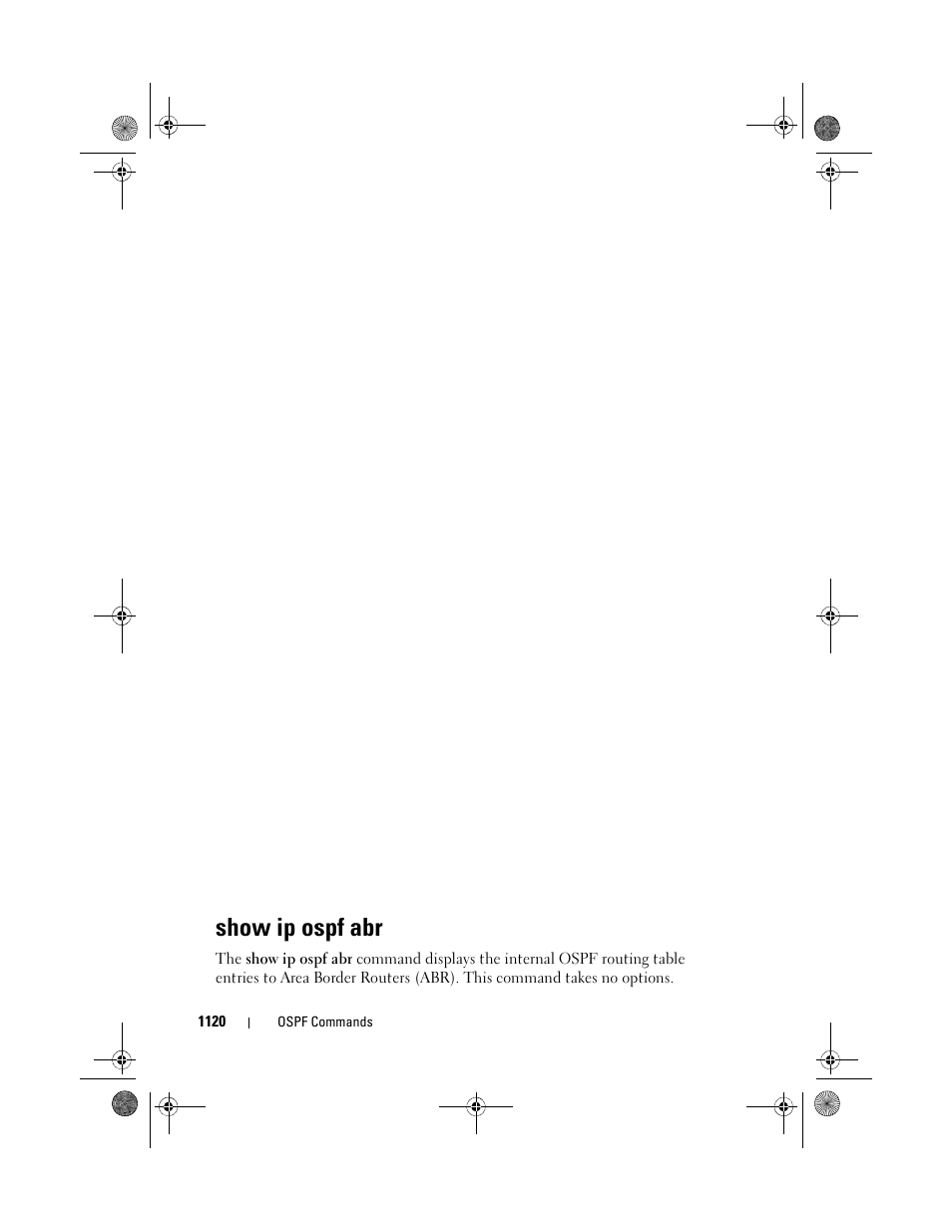 Show ip ospf abr | Dell POWEREDGE M1000E User Manual | Page 1120 / 1682