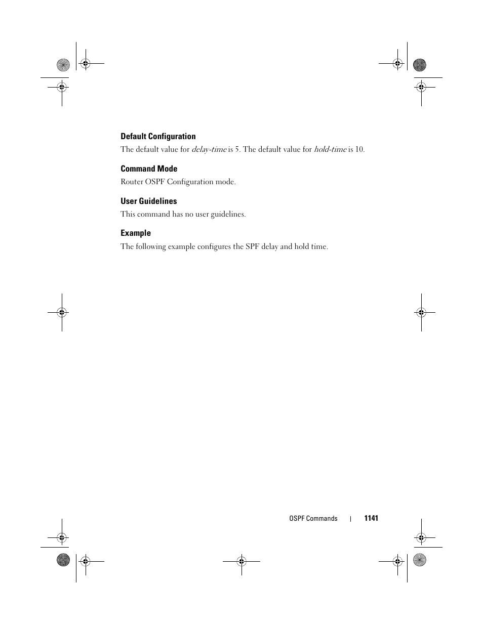 Default configuration, Command mode, User guidelines | Example | Dell POWEREDGE M1000E User Manual | Page 1141 / 1682