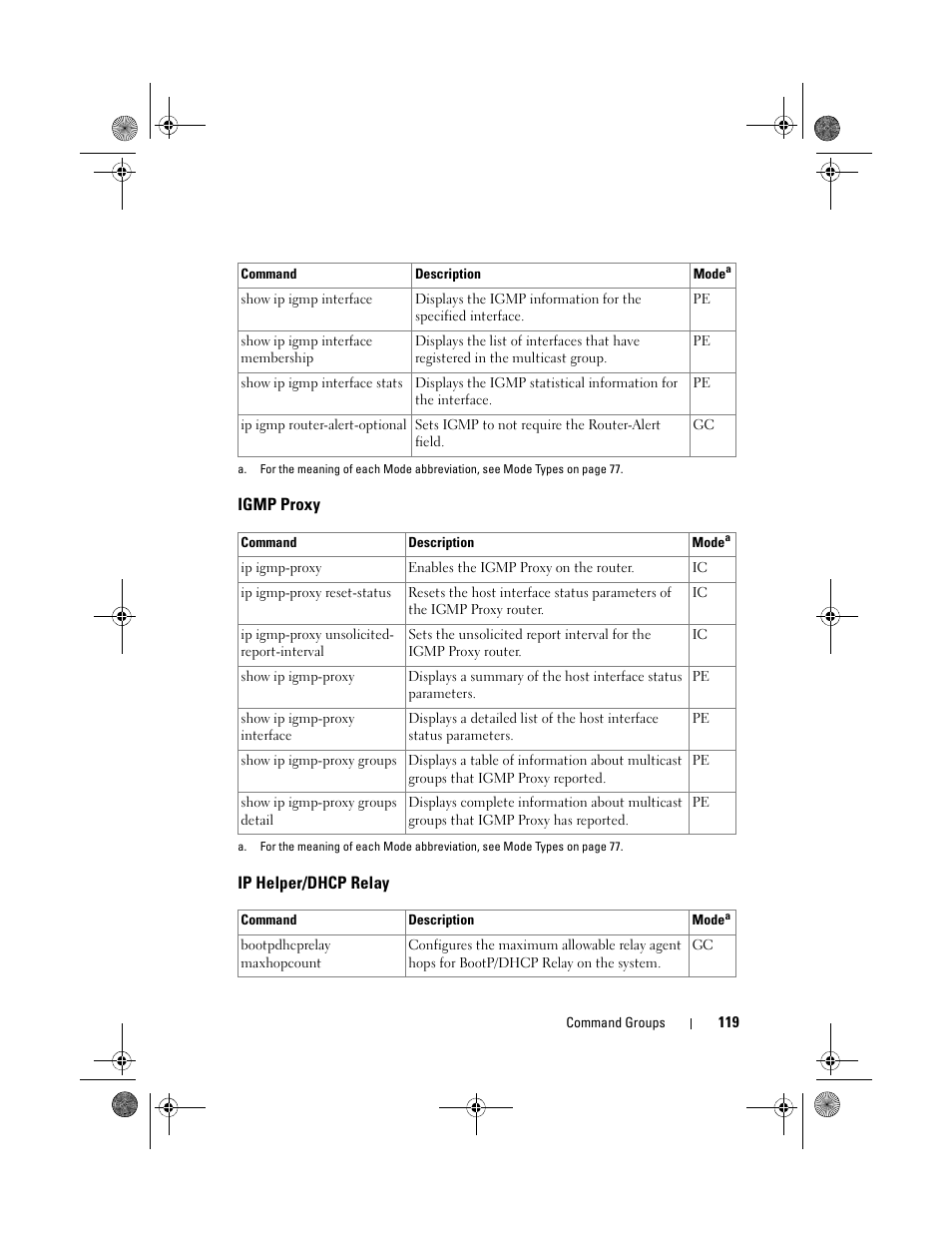 Igmp proxy, Ip helper/dhcp relay | Dell POWEREDGE M1000E User Manual | Page 119 / 1682