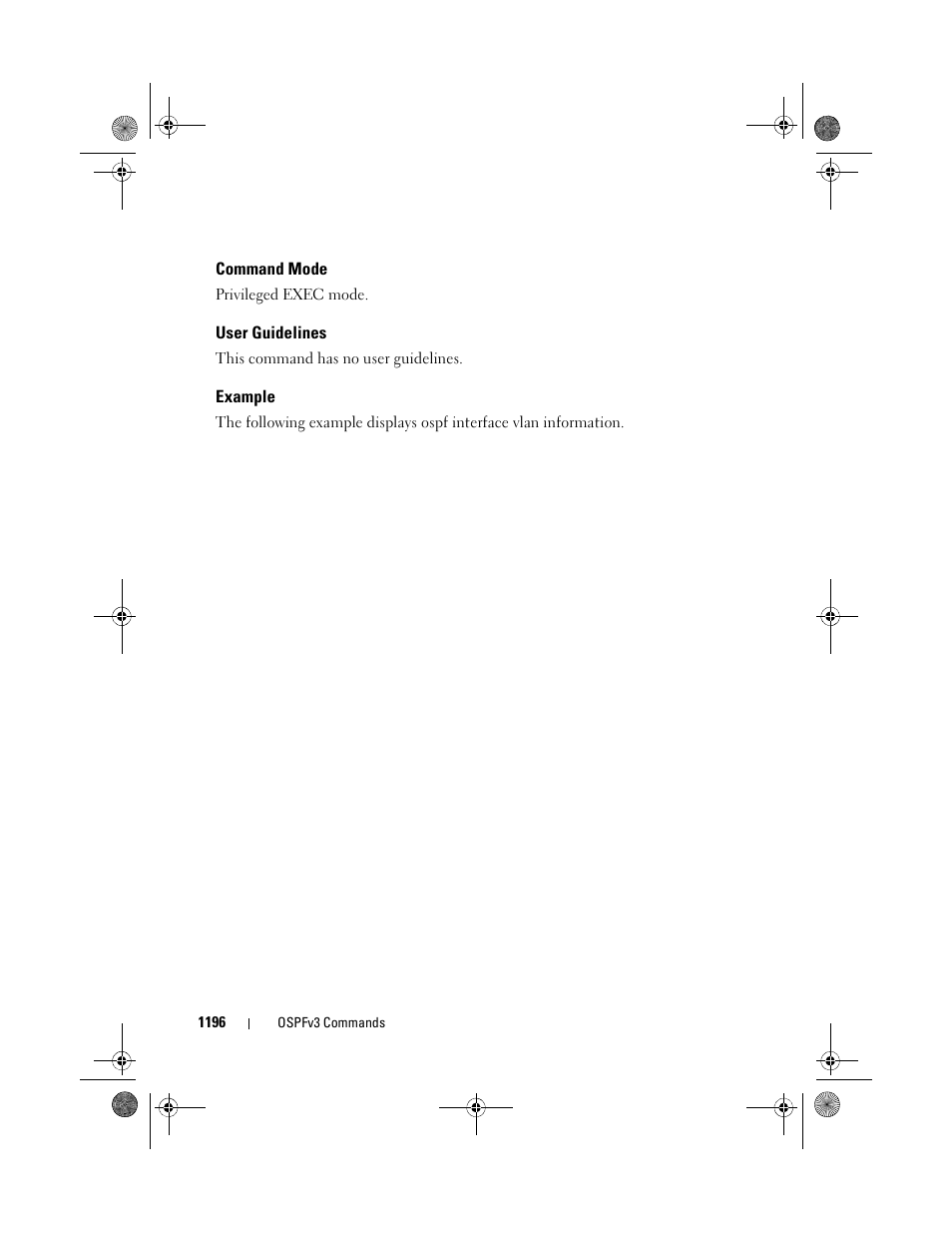 Command mode, User guidelines, Example | Dell POWEREDGE M1000E User Manual | Page 1196 / 1682