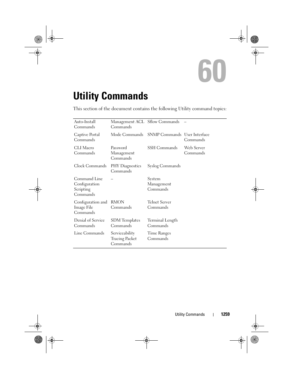 Utility commands | Dell POWEREDGE M1000E User Manual | Page 1261 / 1682