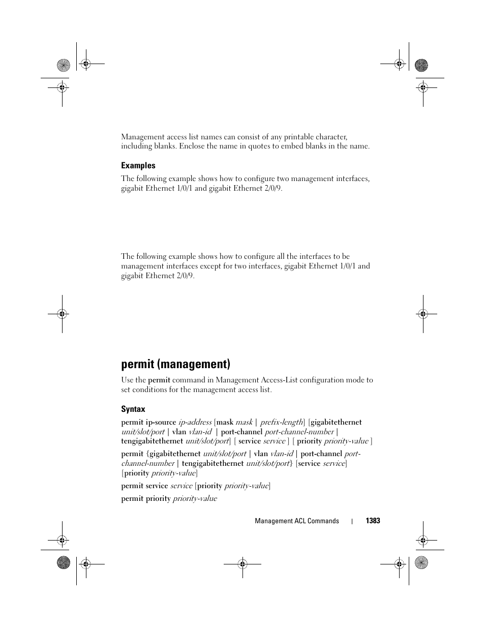 Examples, Permit (management), Syntax | Dell POWEREDGE M1000E User Manual | Page 1387 / 1682