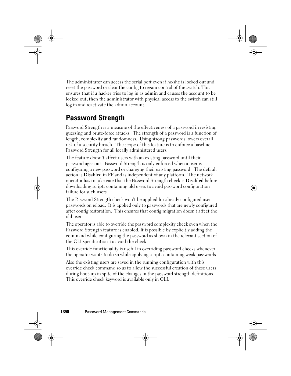 Password strength | Dell POWEREDGE M1000E User Manual | Page 1394 / 1682