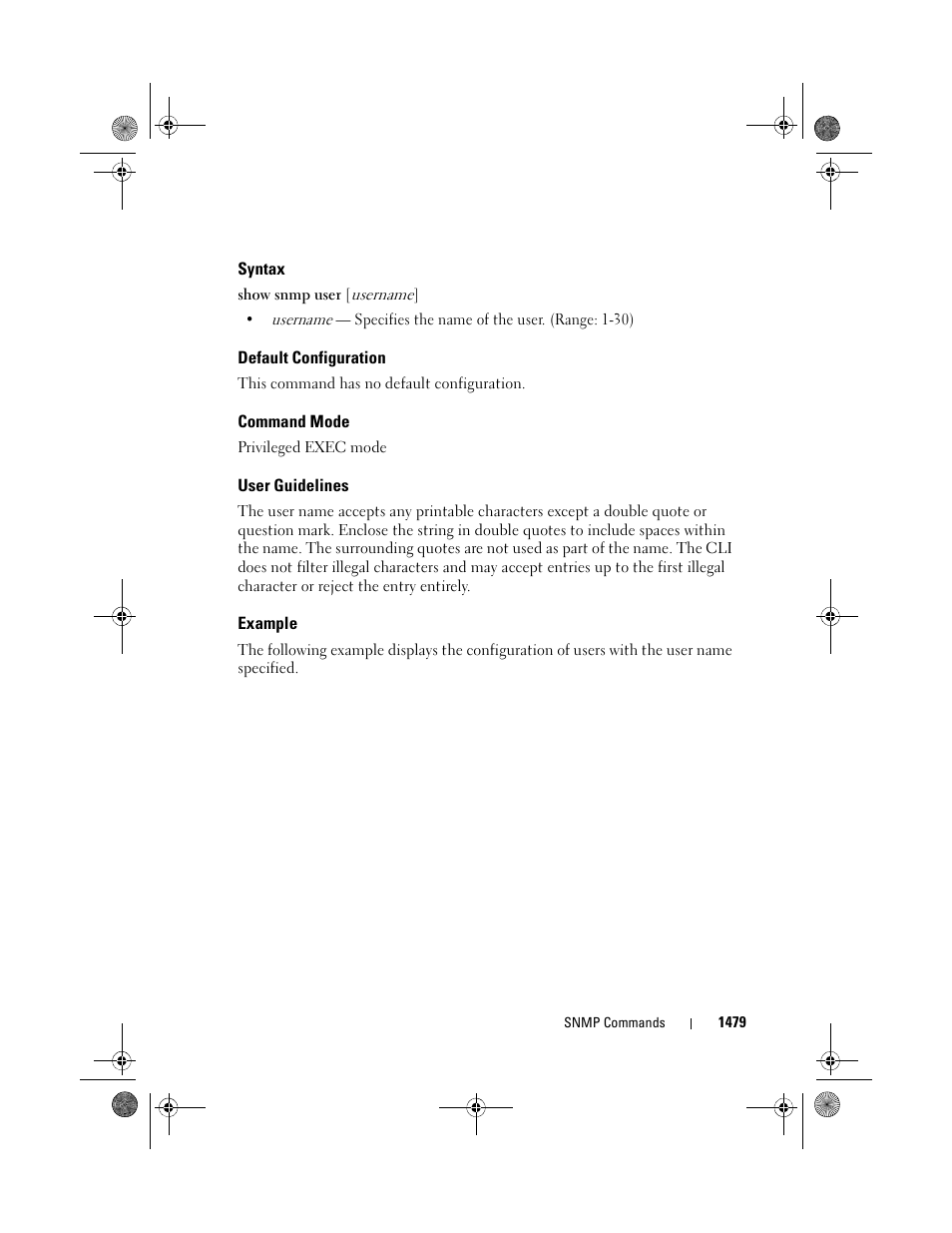 Syntax, Default configuration, Command mode | User guidelines, Example | Dell POWEREDGE M1000E User Manual | Page 1483 / 1682